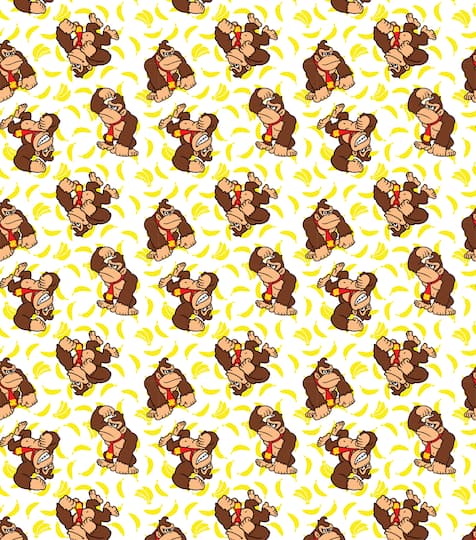 Nintendo Donkey Kong Banana Packed Cotton Fabric